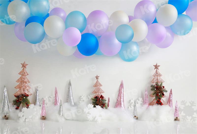 Kate Christmas Backdrop Balloons Cake Smash for Photography - Kate Backdrop AU