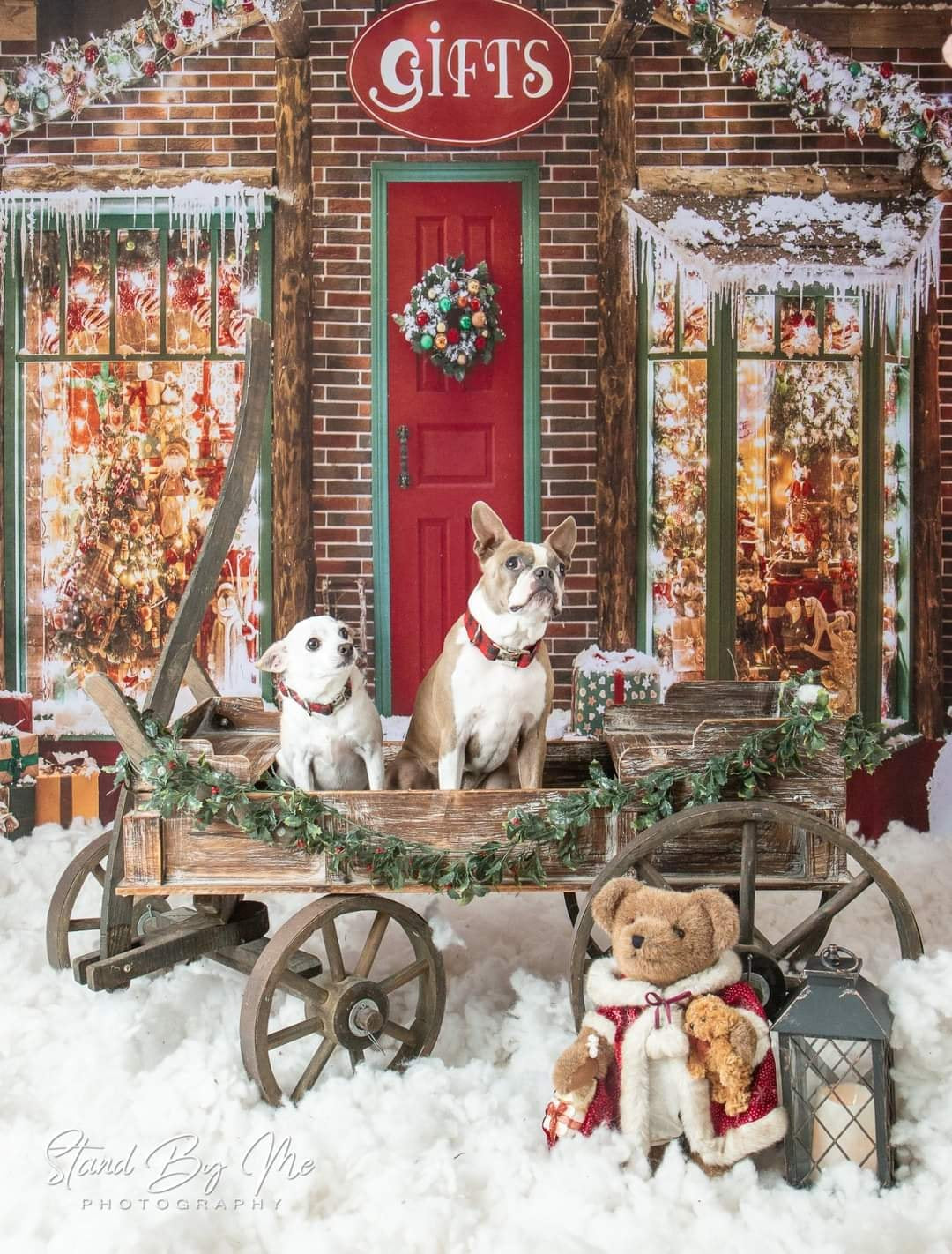 Kate Christmas Giftshop Decorations Snow Backdrop for Photography - Kate Backdrop AU