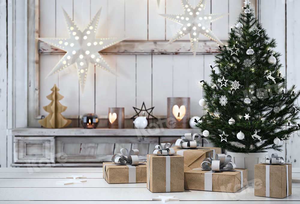 Kate Christmas Tree Backdrop Cabinet Gift Box Designed by Chain Photography
