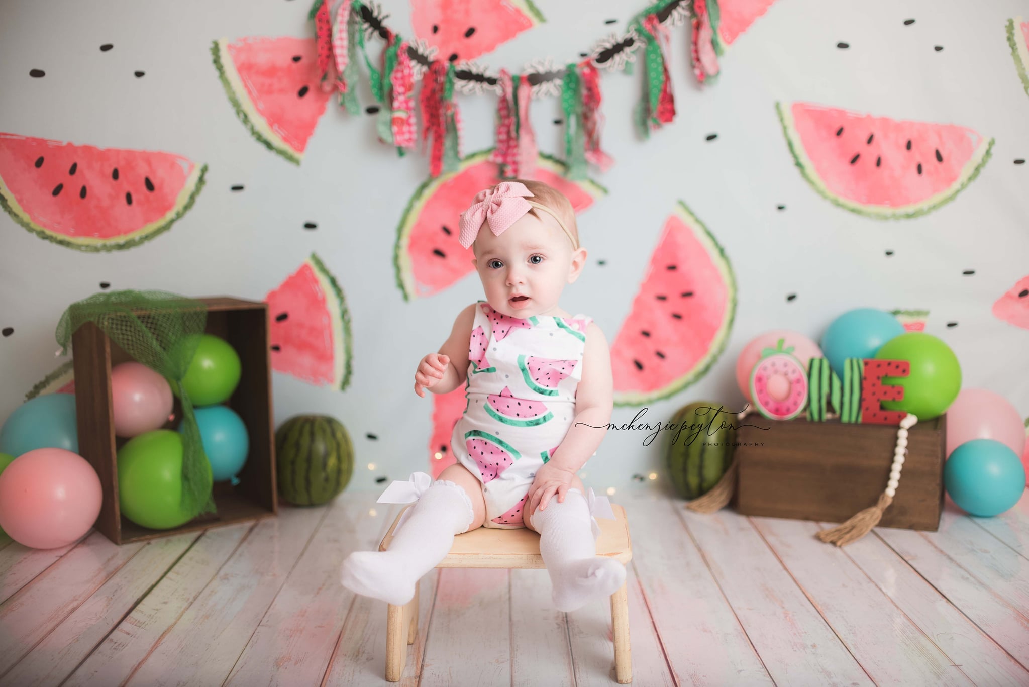 Kate Fresh Background Summer Watermelon Backdrop cake smash/birthday - Kate Backdrop AU