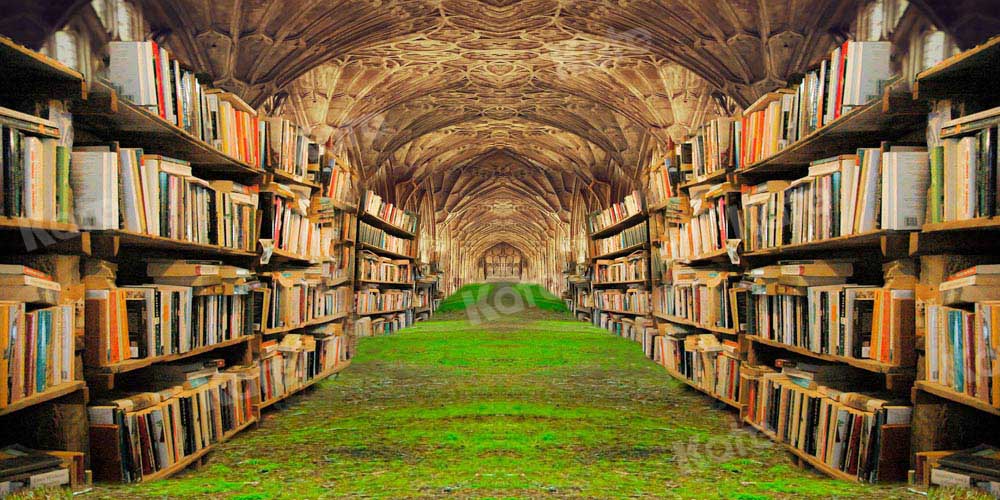 Kate Meadow Church Backdrop Books Architecture Designed by Chain Photography - Kate Backdrop AU