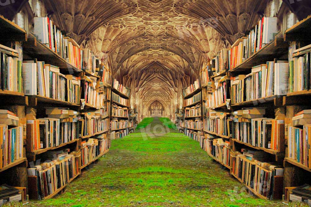 Kate Meadow Church Backdrop Books Architecture Designed by Chain Photography - Kate Backdrop AU