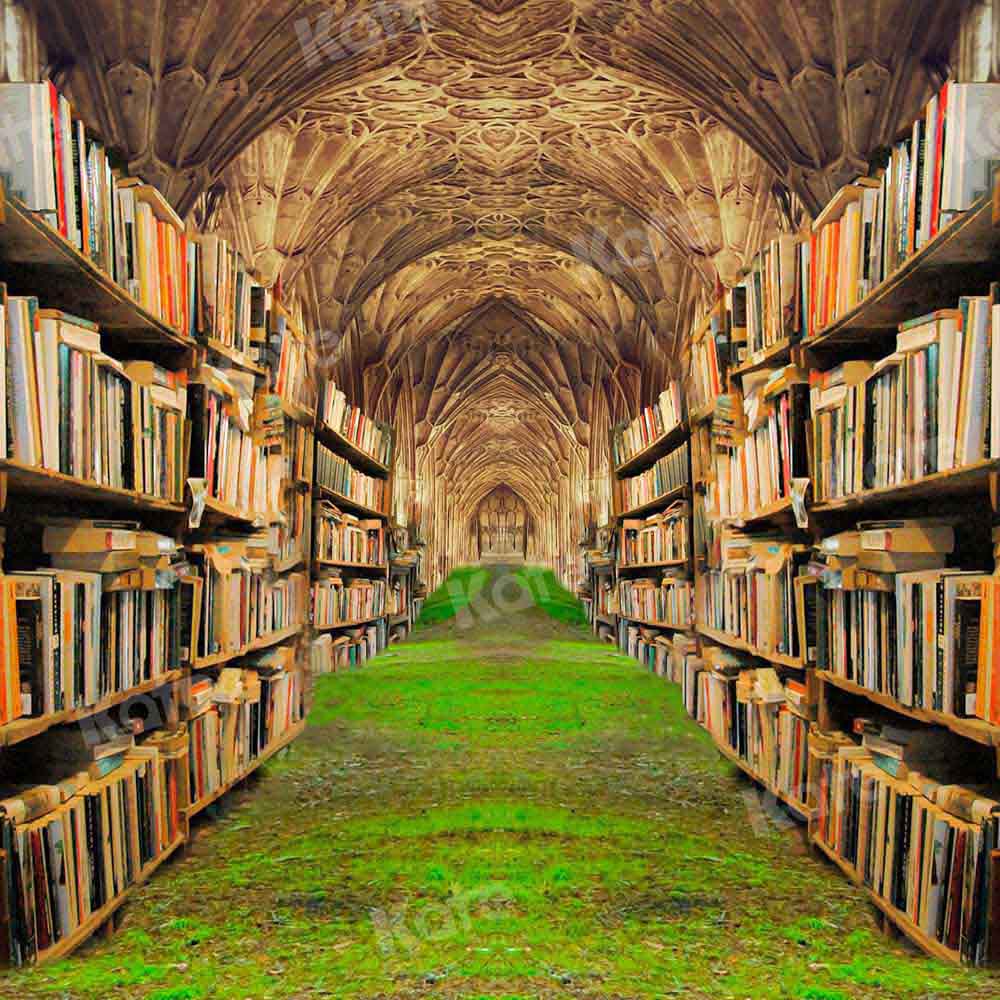 Kate Meadow Church Backdrop Books Architecture Designed by Chain Photography - Kate Backdrop AU
