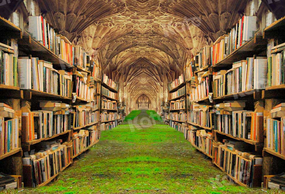 Kate Meadow Church Backdrop Books Architecture Designed by Chain Photography - Kate Backdrop AU