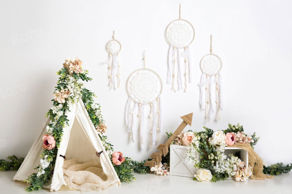 Kate Mother's Day Boho Teepee Spring Backdrop Designed by Megan Leigh Photography