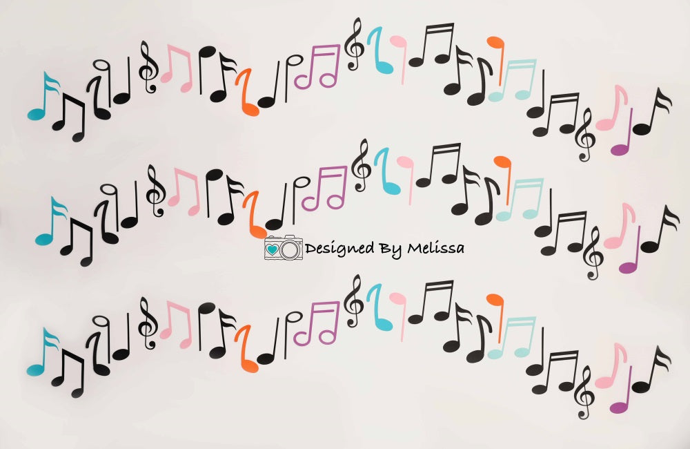 Kate Music Notes Backdrop Designed by Melissa King - Kate Backdrop AU