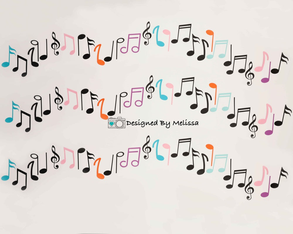 Kate Music Notes Backdrop Designed by Melissa King - Kate Backdrop AU