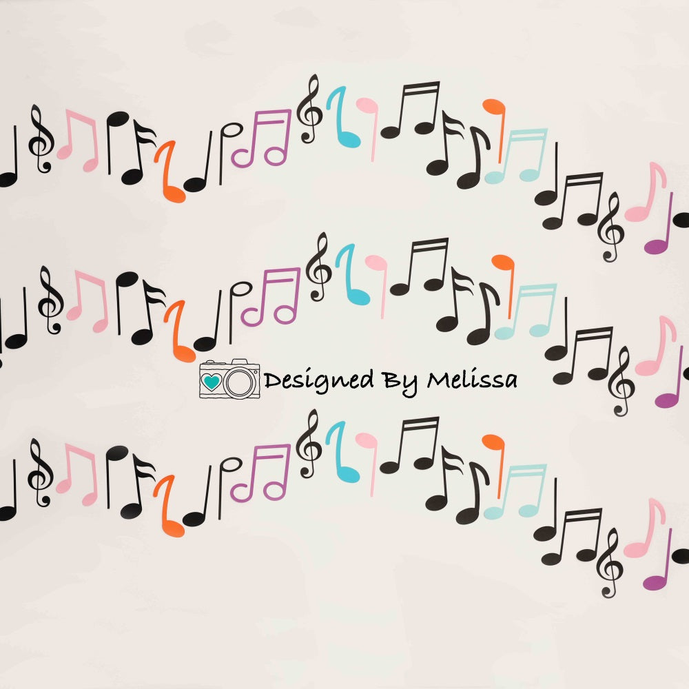 Kate Music Notes Backdrop Designed by Melissa King - Kate Backdrop AU