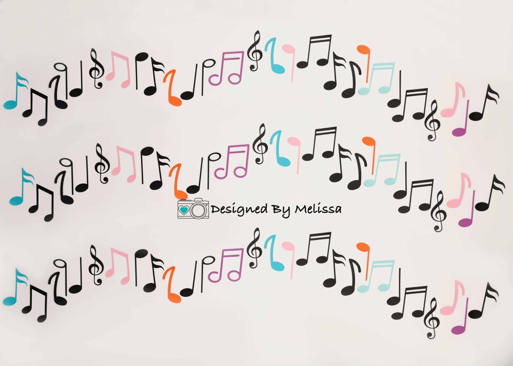 Kate Music Notes Backdrop Designed by Melissa King - Kate Backdrop AU