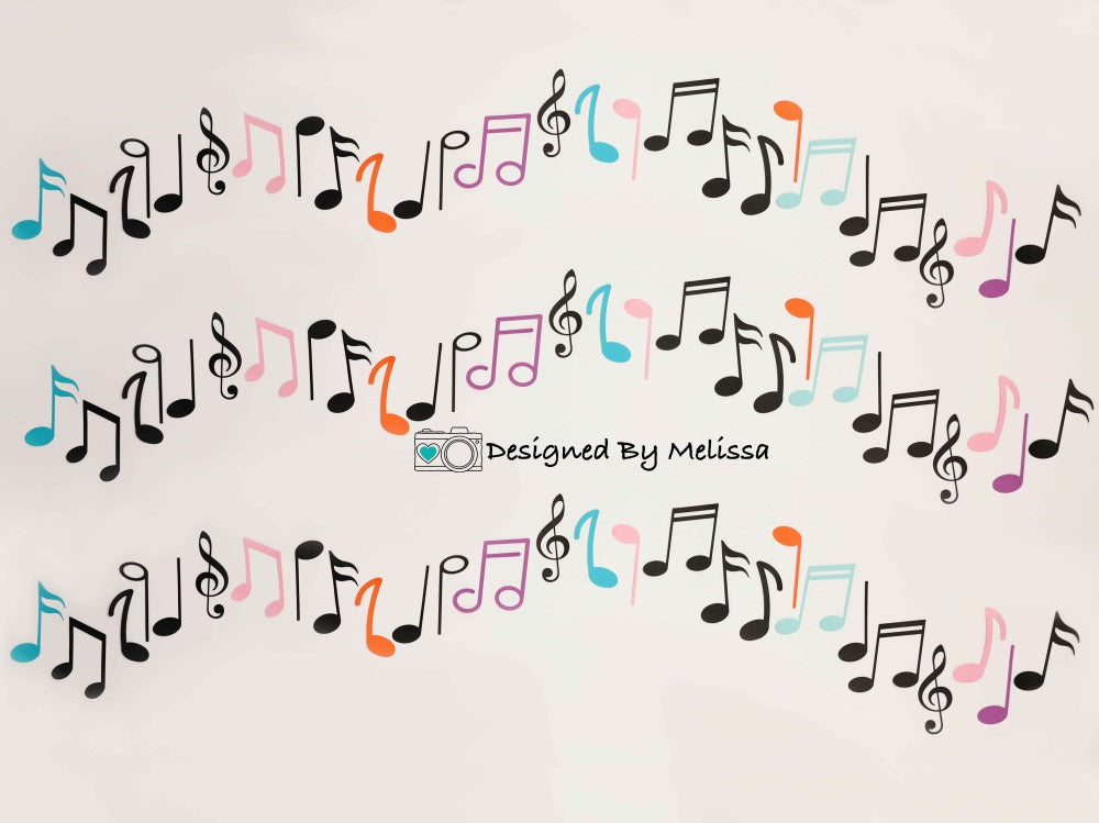 Kate Music Notes Backdrop Designed by Melissa King - Kate Backdrop AU