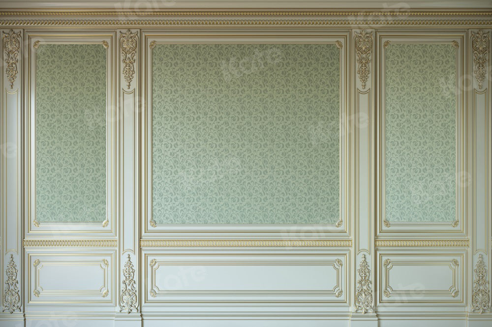 Kate Retro Wall Backdrop Green Pattern Indoor for Photography