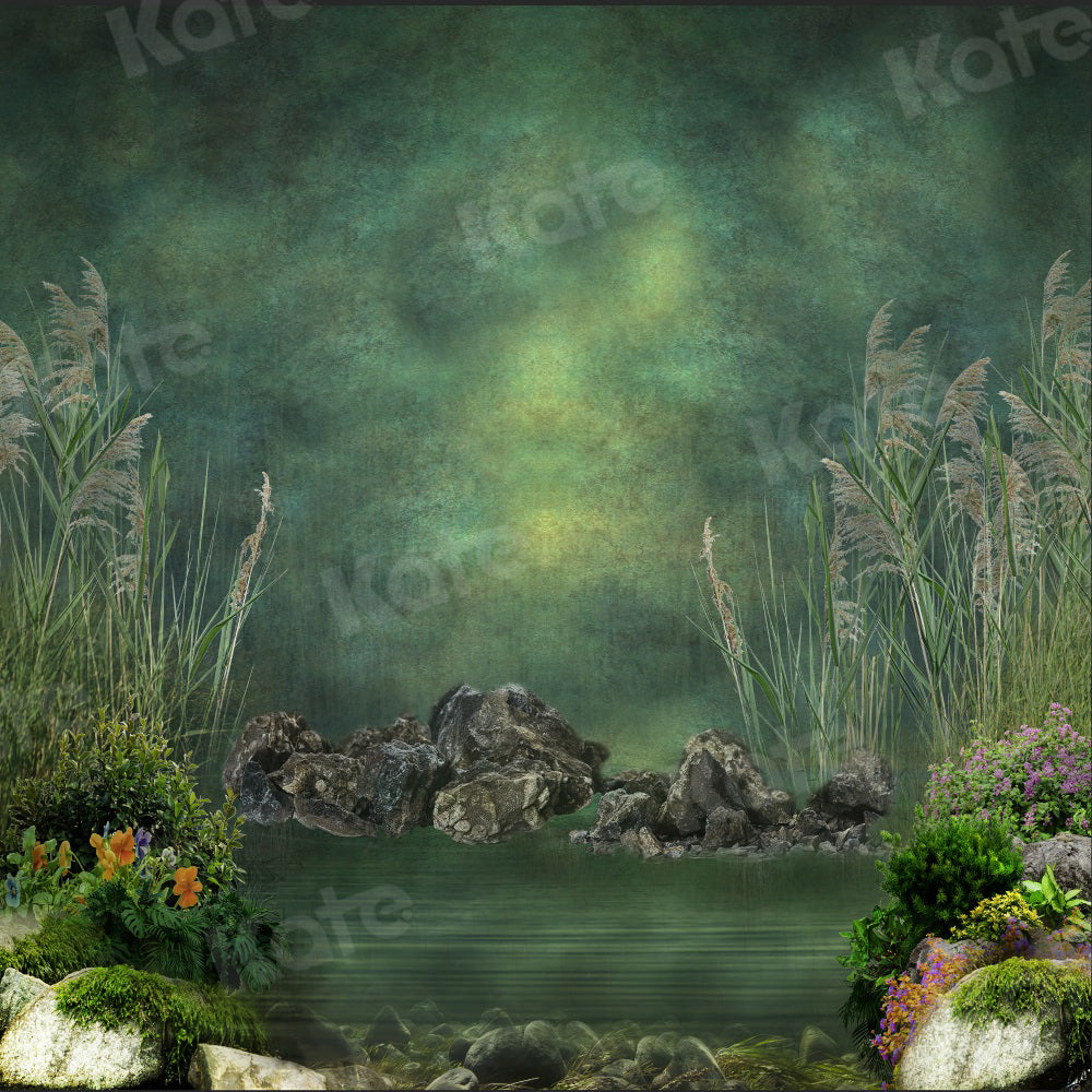 Kate Summer Backdrop Lake Reed Green Designed by Uta Mueller Photography