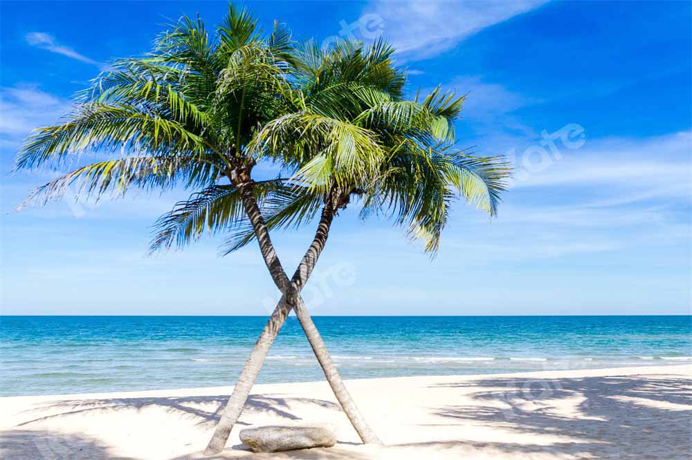 Kate Summer Backdrop Seaside Beach Blue Sky Designed by Chain Photography - Kate Backdrop AU