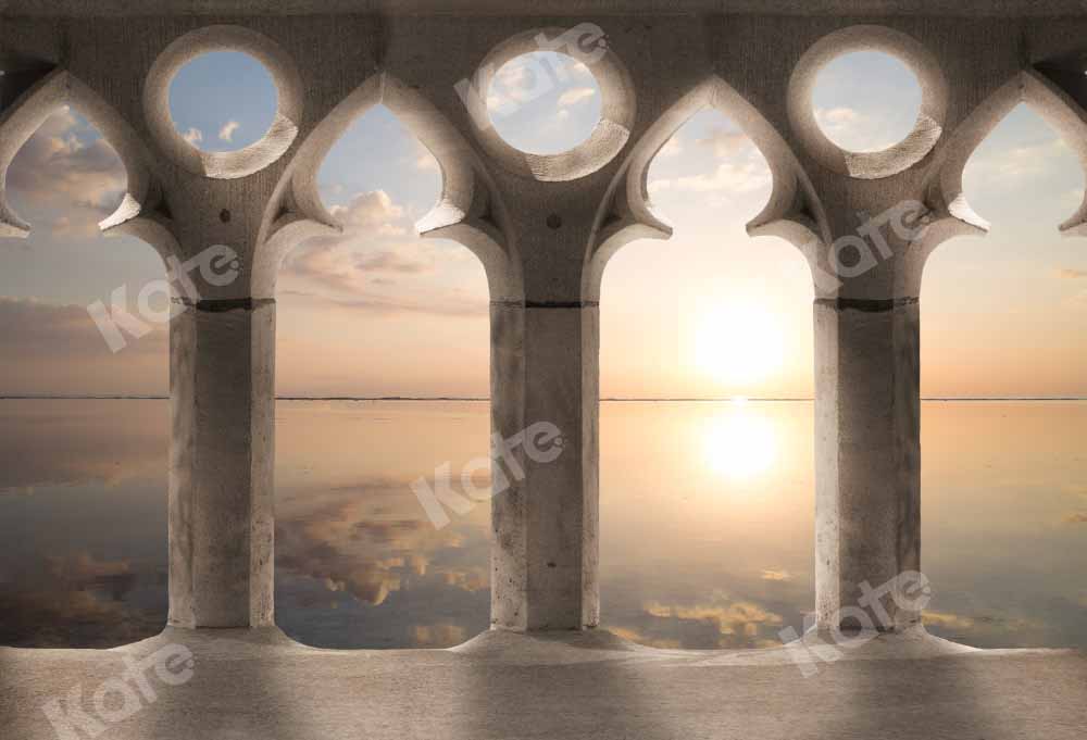 Kate Summer Backdrop Seaside Vocation Outwindow Sunset Designed by Chain Photography