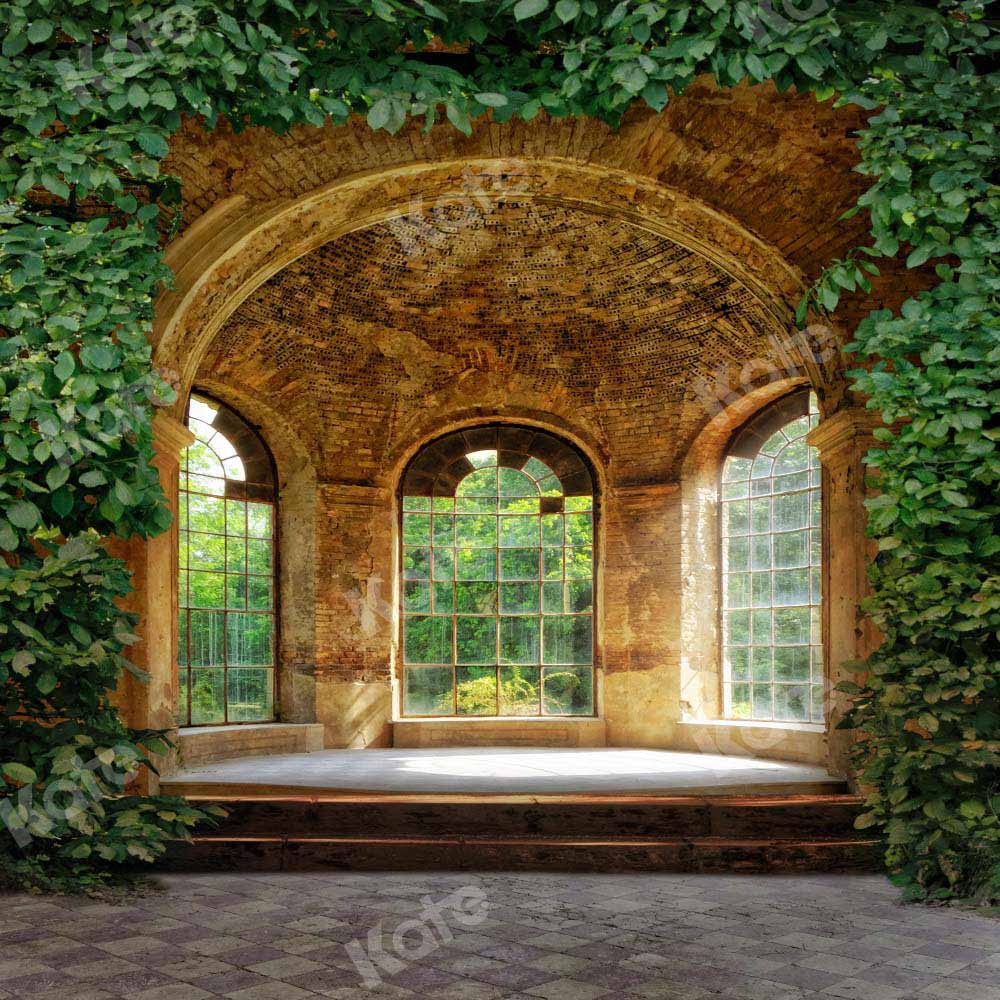 Kate Summer Window Backdrop Architecture Green Plants Designed by Chain Photography - Kate Backdrop AU
