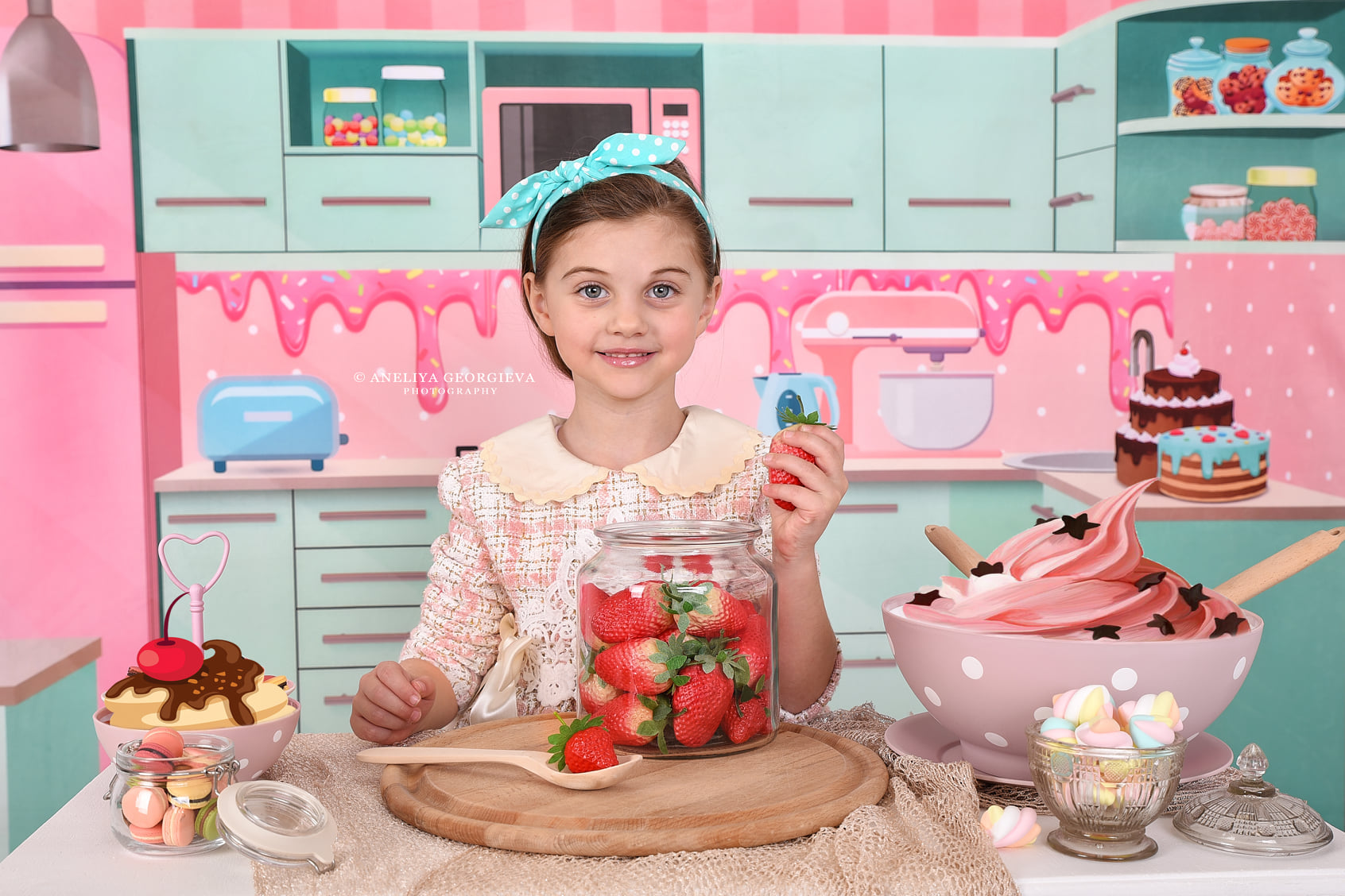 Kate Sweet Cute Kitchen Backdrop Designed by Pentaprisma a Creative Group