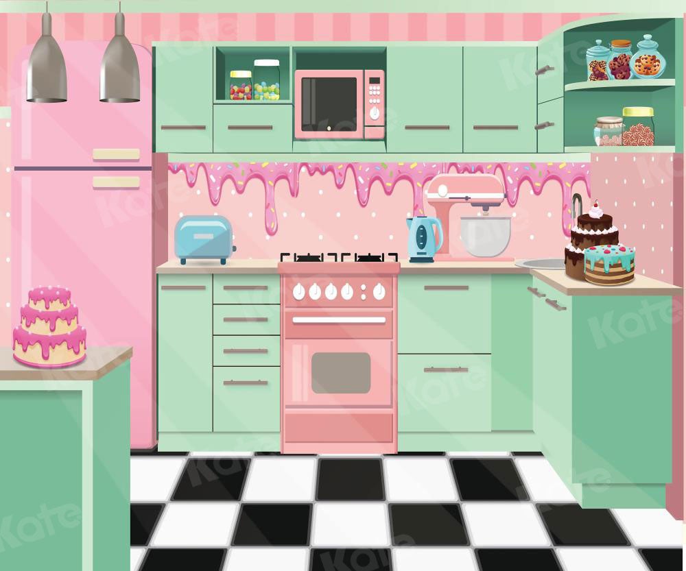 Kate Sweet Cute Kitchen Backdrop Designed by Pentaprisma a Creative Group - Kate Backdrop AU