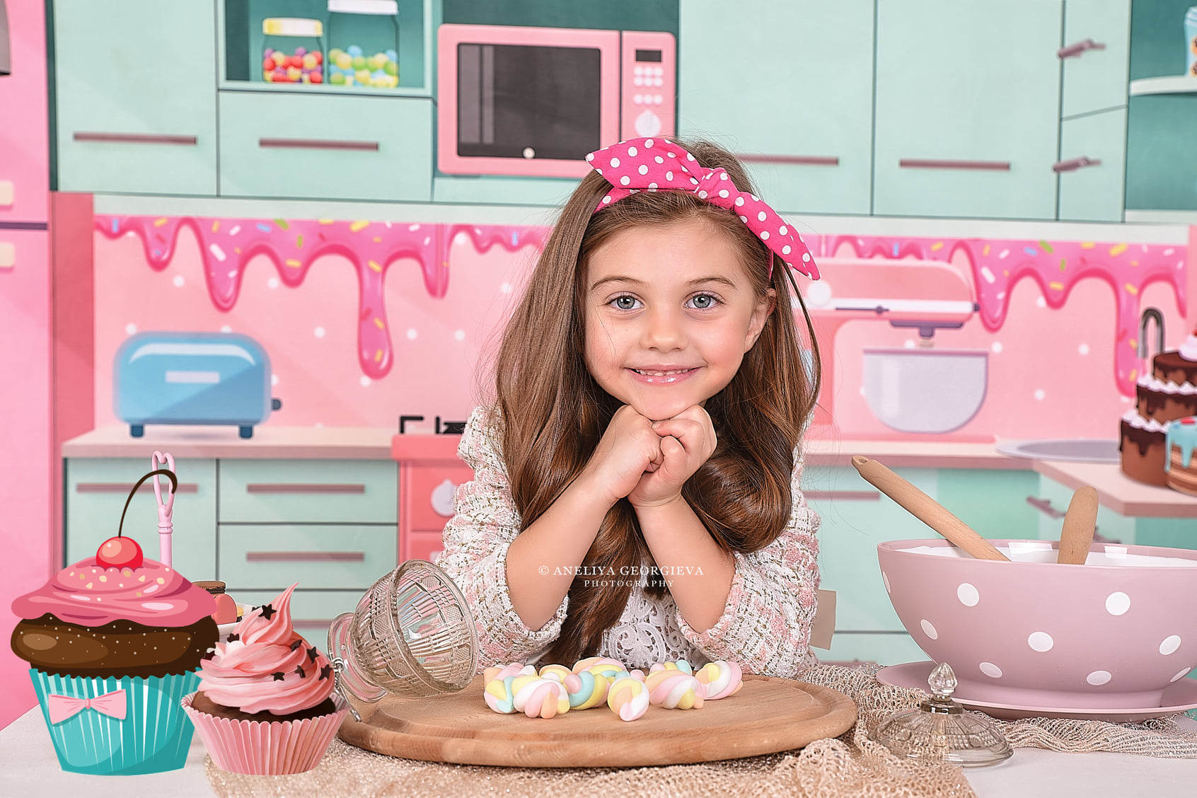 Kate Sweet Cute Kitchen Backdrop Designed by Pentaprisma a Creative Group - Kate Backdrop AU