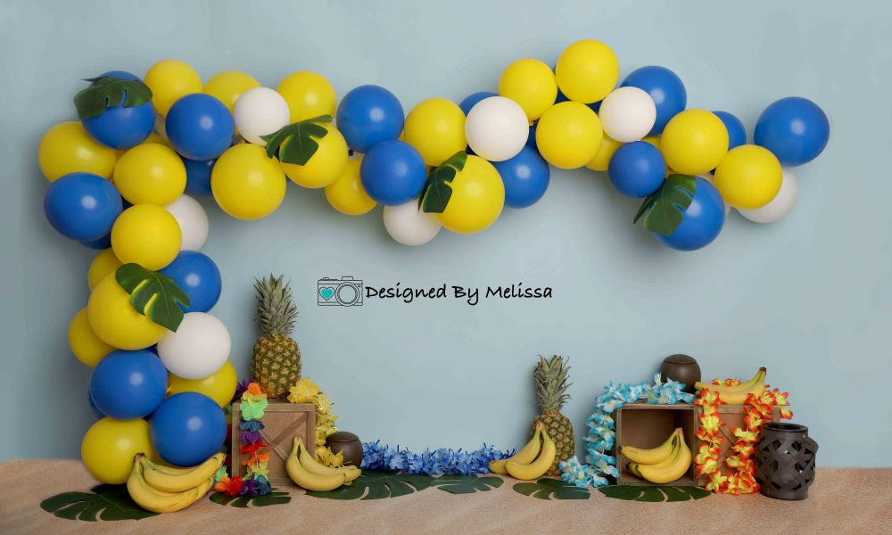 Kate Tropical Birthday Backdrop Designed by Melissa King - Kate Backdrop AU