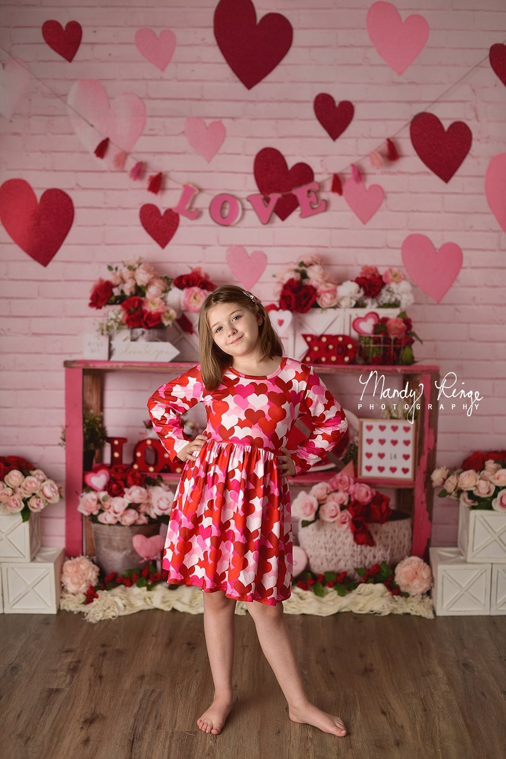 Kate Valentine's Day Love Backdrop Heart Designed by Mandy Ringe Photography