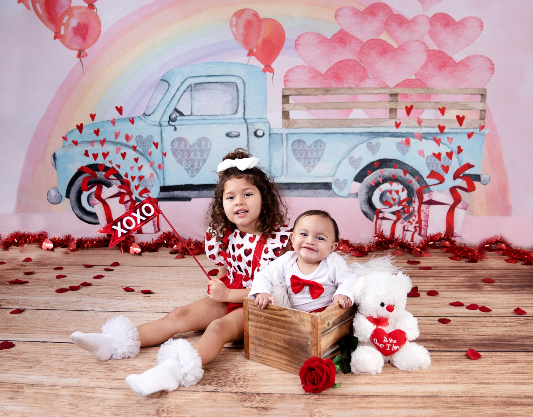 Kate Valentine's Day Love Truck Backdrop Designed by GQ - Kate Backdrop AU