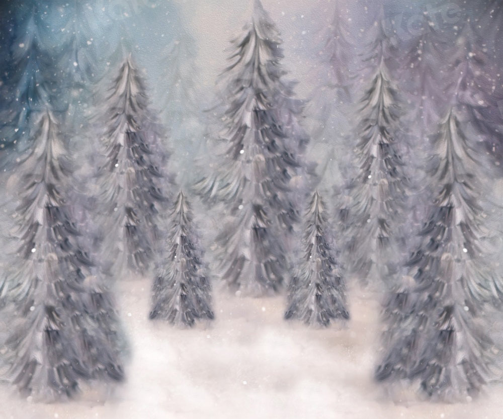 Kate Winter Snow Forest Backdrop for Photography - Kate Backdrop AU