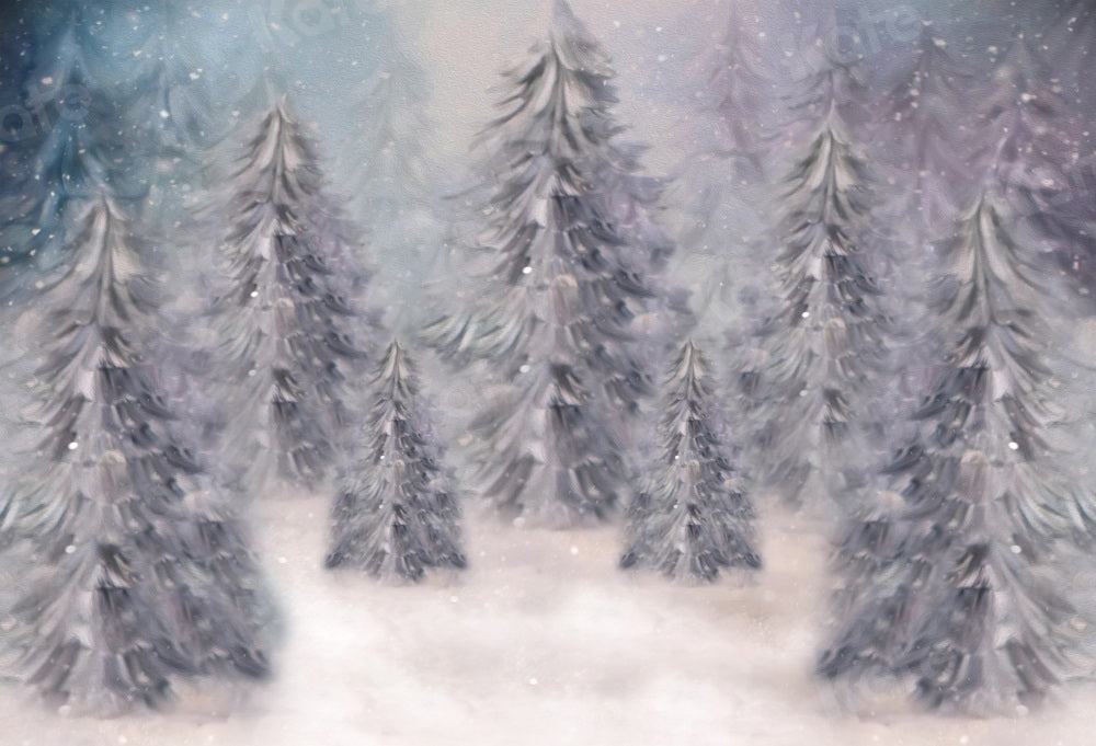 Kate Winter Snow Forest Backdrop for Photography - Kate Backdrop AU