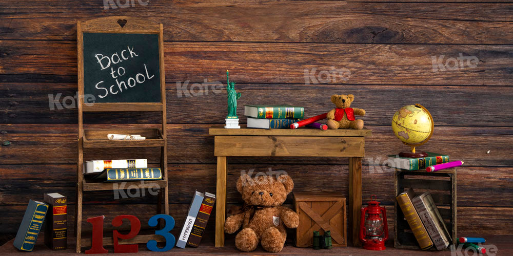 Kate Wood Grain Classroom Backdrop School Season Designed by Uta Mueller Photography - Kate Backdrop AU