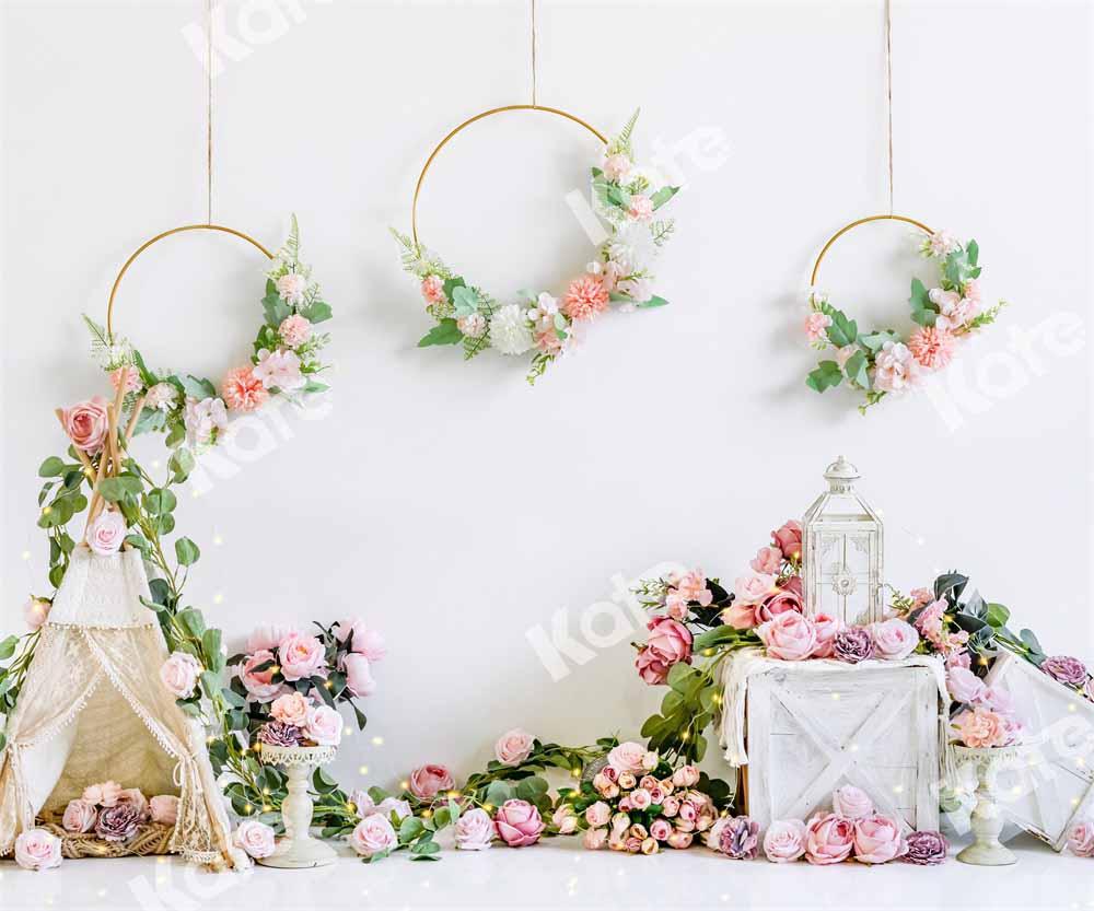 Kate Boho Valentine's Day Tent Backdrop Birthday Designed by Emetselch - Kate Backdrop AU