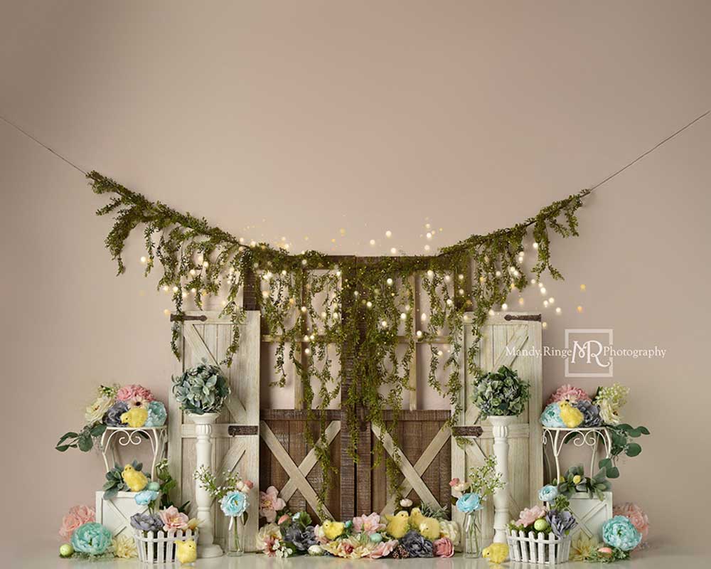 Kate Spring Floral Chicks Backdrop Designed by Mandy Ringe Photography - Kate Backdrop AU
