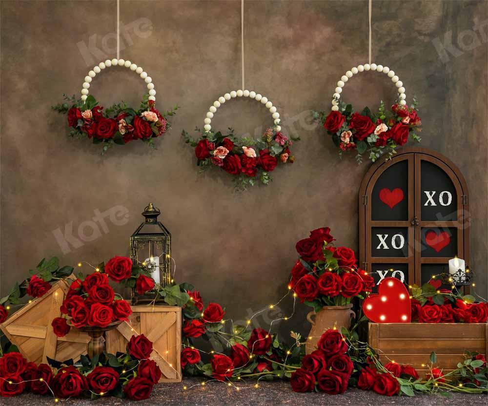 Kate Valentine's Day Backdrop Vintage Rose Designed by Emetselch - Kate Backdrop AU
