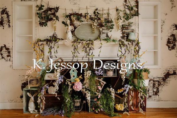 Kate Bunny Bloom Backdrop for Photography Designed by Keerstan Jessop