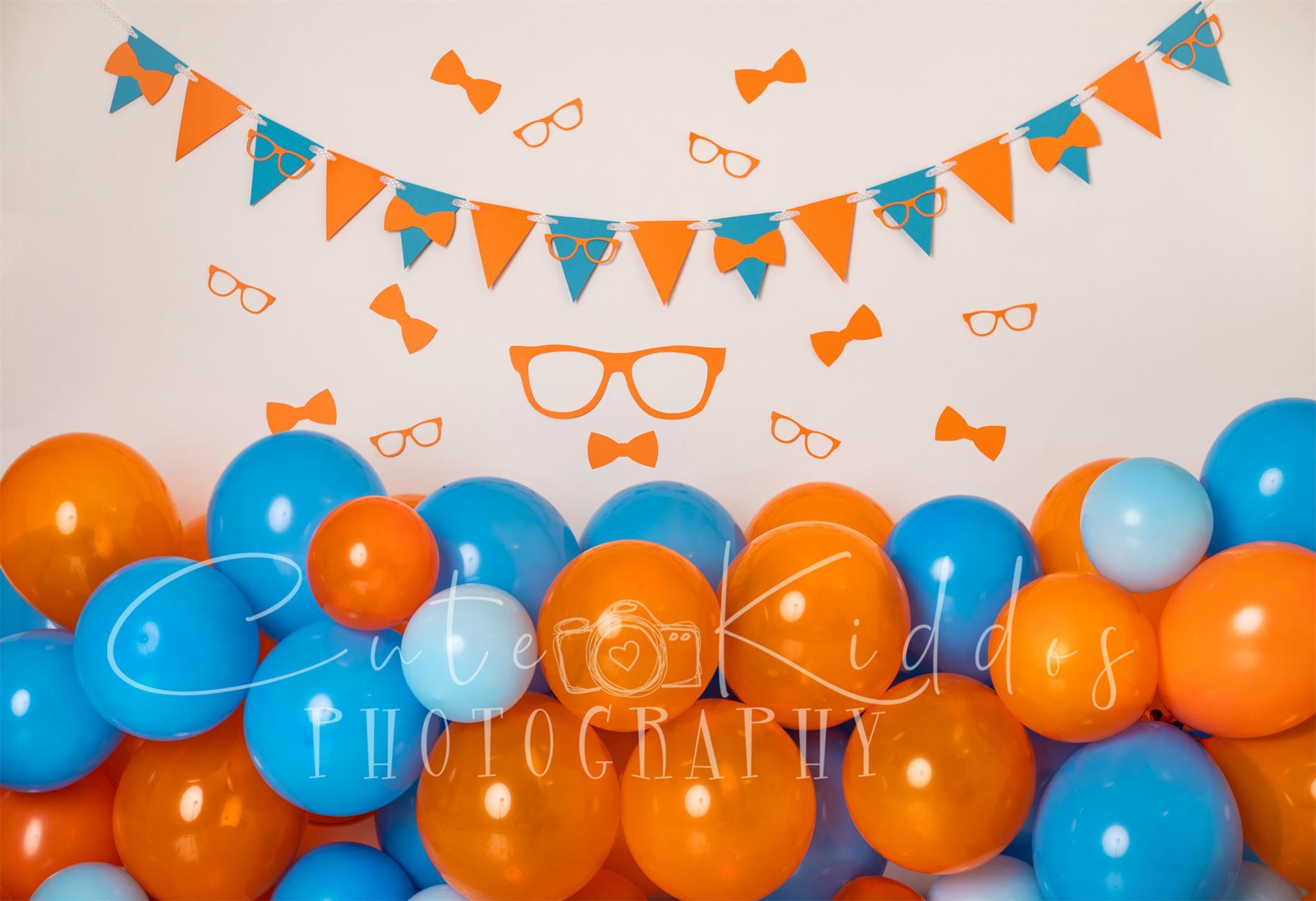Kate Cake Smash Backdrop Nerd Balloons Designed By Leila Hale - Kate Backdrop AU