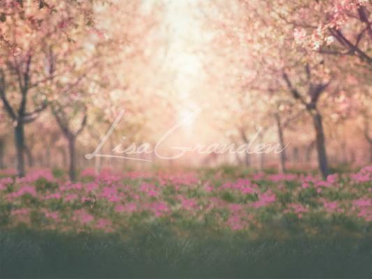 Katebackdrop¡êoKate Spring Cherry Blossoms Orchard Backdrop for Photography Designed by Lisa Granden