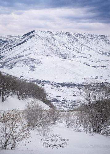 Kate Winter Snow Mountain Backdrop for Photography Designed By Lisa Olson