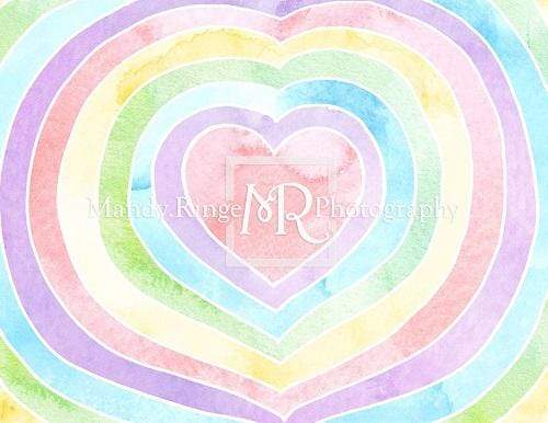 Kate Cake Smash Rainbow Heart Backdrop Designed By Mandy Ringe Photography