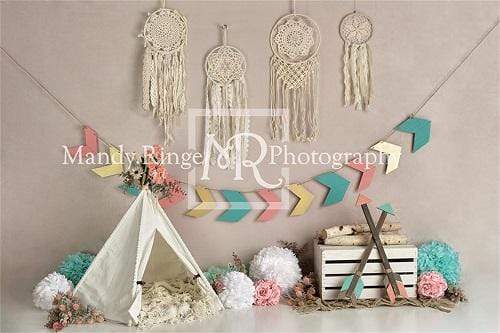 Kate Wild Boho Girl Birthday Backdrop Designed By Mandy Ringe Photography - Kate Backdrop AU