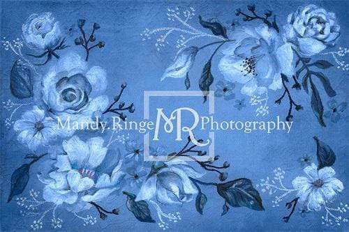Kate Fine Art Blue Flowers Backdrop Designed By Mandy Ringe Photography