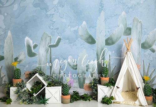 Kate Cactus with Tent Children Backdrop Designed by Megan Leigh Photography