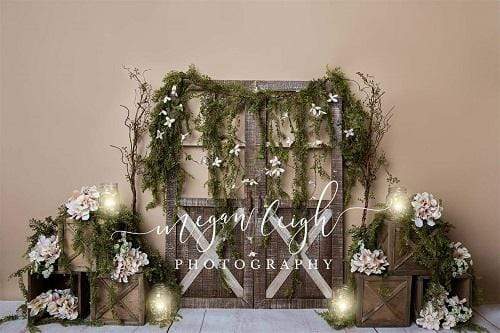 Kate Spring Barn Door Manor Backdrop Designed by Megan Leigh Photography - Kate Backdrop AU