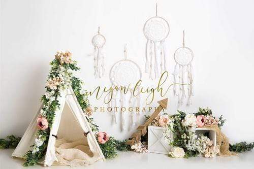 Kate Mother's Day Boho Teepee Spring Backdrop Designed by Megan Leigh Photography - Kate Backdrop AU