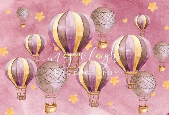 Kate Hot Air Balloons Mauve Backdrop Designed by Megan Leigh Photography