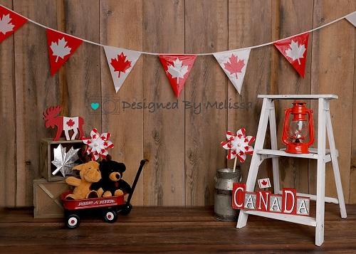 Kate Canada Day Dark Wood Backdrop Designed by Melissa King