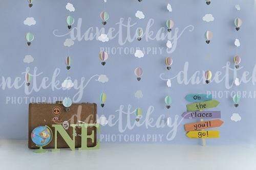 Kate 1st Birthday Children Travel Backdrop for Photography Designed by Danette Kay Photography