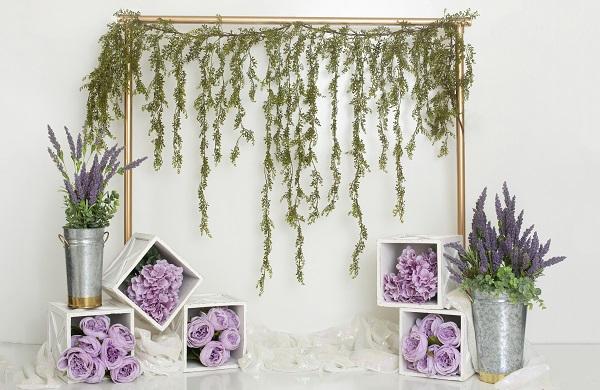 Kate Spring/Mother's Day Purple Floral Cube Backdrop Designed by Lisa B - Kate Backdrop AU