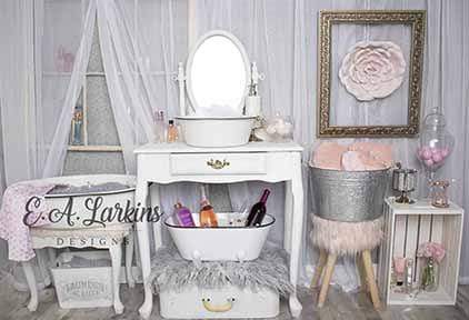 Kate Powder Room Children Backdrop for Photography Designed by Erin Larkins - Kate Backdrop AU
