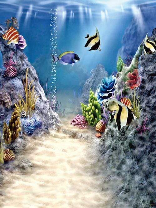 Katebackdrop£ºKate Blue Seabed Fish Real Fantasy Children Photo Backdrop