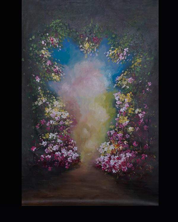 Kate Hand Painted Flowers Spray Painted Backdrop - katebackdrop AU
