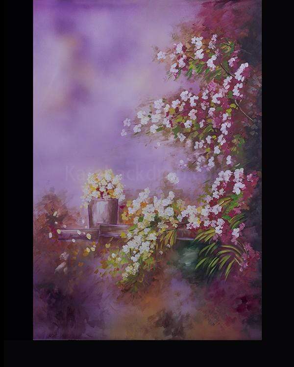 Kate Pink Flowers Texture Spray Painted Backdrop - katebackdrop AU