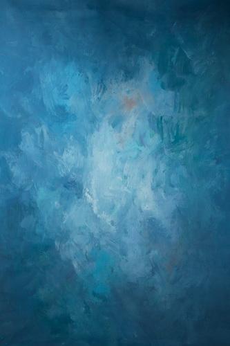 Kate Abstract Dark Blue Strong Textured Hand Painted Backdrops Canvas
